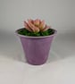 Plum Purple Ceramic Flower Pot Artificial Succulent Plant Ornament Decoration. - Image 3