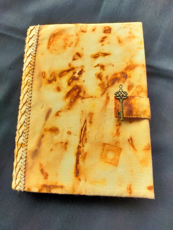 A5 Notebook with hand embroidered reusable cover