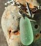 Chunky Seaham seaglass bottle stopper necklace 