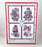 Red and grey Christmas card