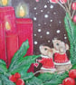 Christmas mice with Advent candles original artwork  - Image 3