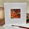 Abstract hand painted watercolour card 