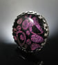 Purple fused glass statement ring - Image 1