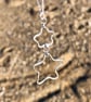 Simple Sterling Silver Double Starfish Pendant - 1267 - Image 2