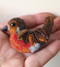Robin Needle Felted Brooch Pin - Image 3