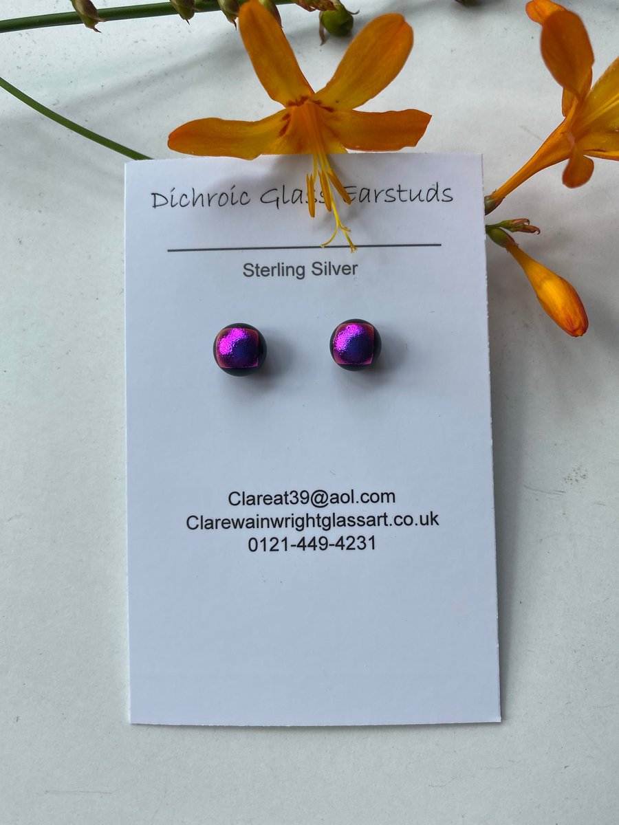 Dichroic Glass Earrings