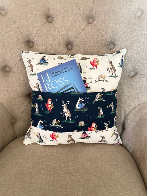 Book Cushion - Recycled Cath Kidston Tea Towels