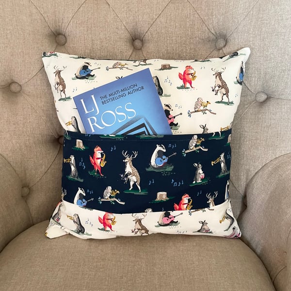 Book Cushion - Recycled Cath Kidston Tea Towels