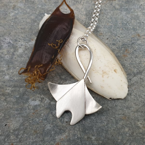 Silver Manta Ray Sting Ray pendant