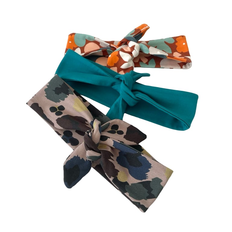 Tie Up Headband 3 Pack for Women, Gifts for Her, Pin Up Retro Style Head Wrap