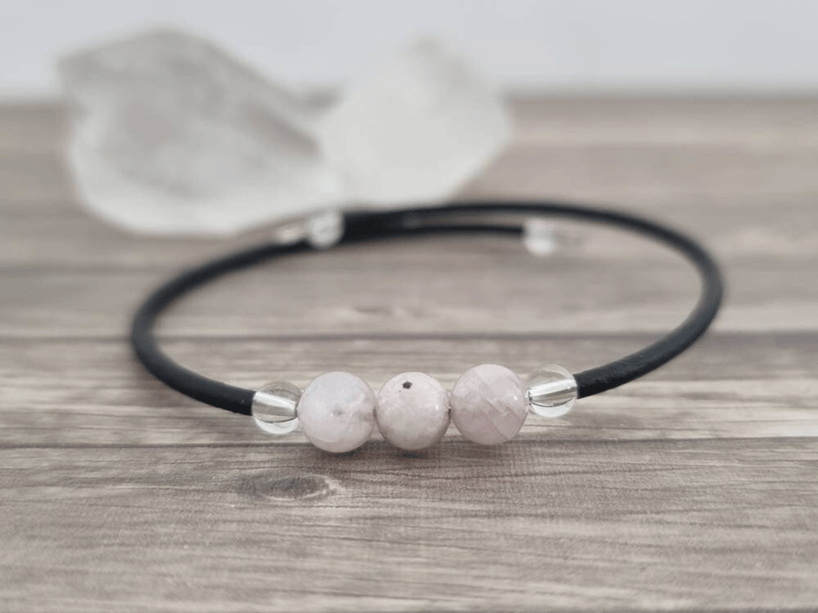 Kunzite Memory Wire Bracelet