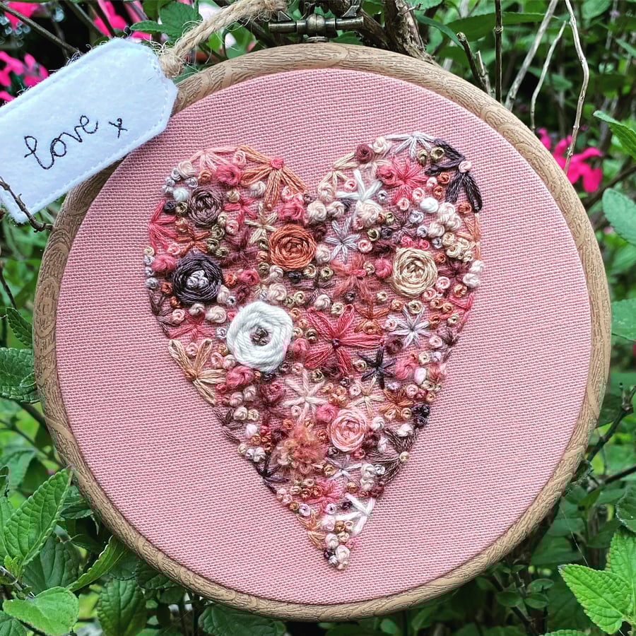 Heart Printable Embroidery Pattern - Folksy