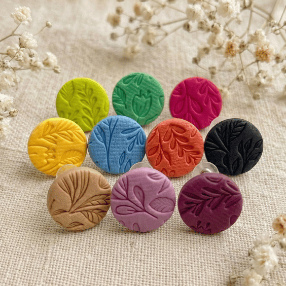 Custom Colour Polymer Clay Studs - Pick Your Pair - Birthday Gift for Her