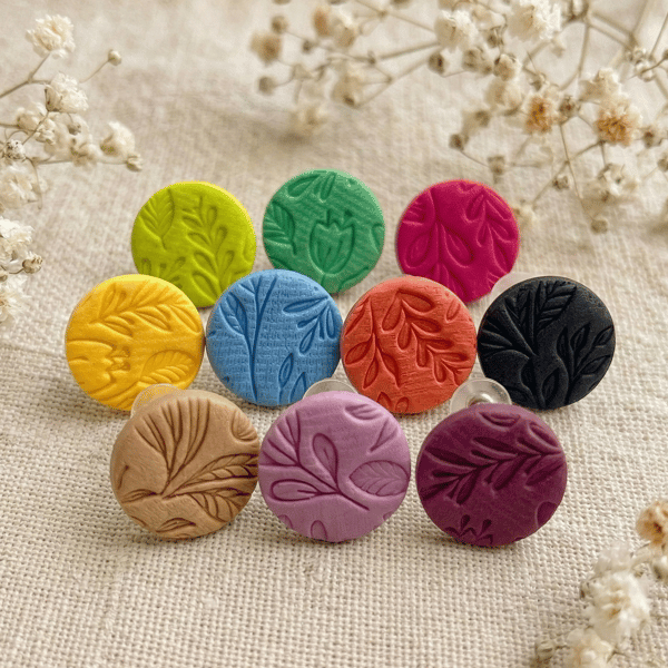 Custom Colour Polymer Clay Studs - Daily Studs for Women