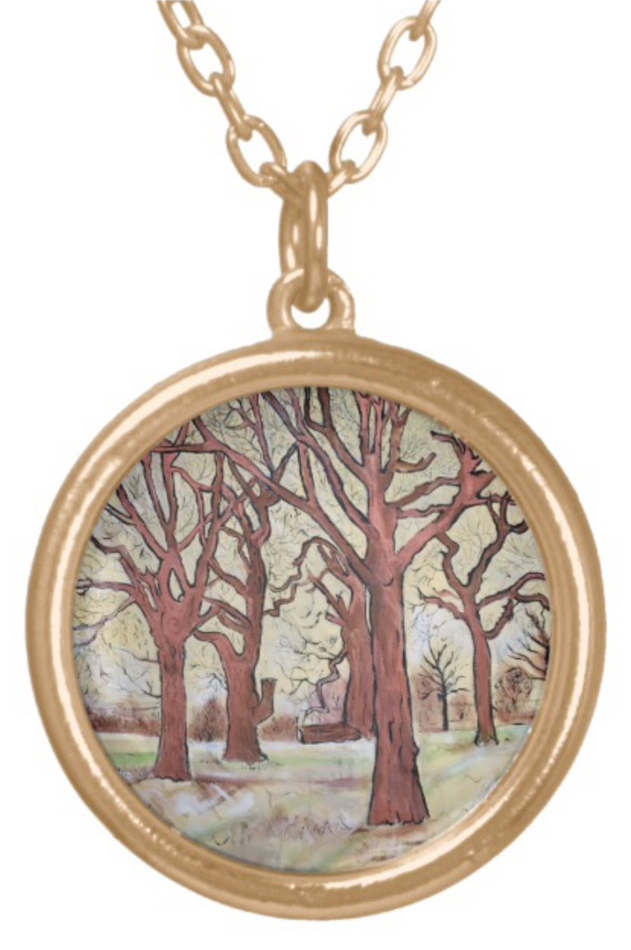 Beautiful Pendant featuring the design ‘The Trees In The Field Clap Their Hands’