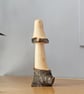 Rustic wood turned mushroom - hawthorn