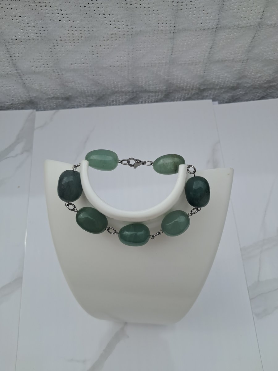 Large aventurine nugget bracelet
