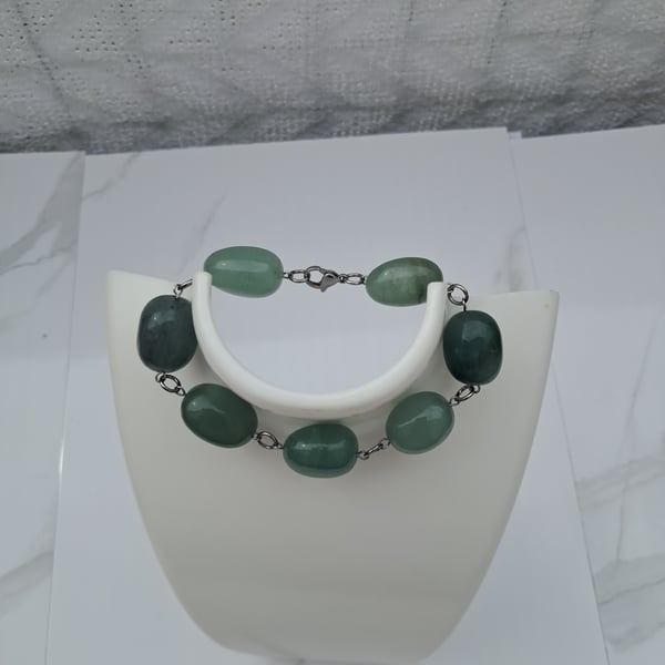 Large aventurine nugget bracelet