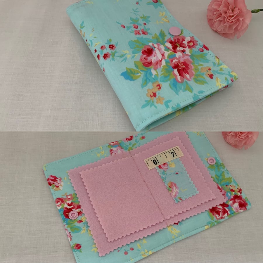 Floral Fabric Needle Case,  Needle Book, Needle Storge, Pin Storage, Mothers Day