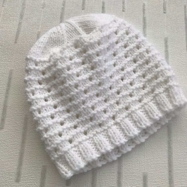Patterned beanie hat