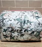 Boxed toiletry bag with pink cream and green florals - Image 1