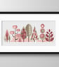 050F - Cross Stitch Scandinavian Forest Trees - PASTELS - Pink-Beige  - Image 3