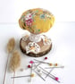 Floral Mushroom Pin Cushion with Pastel Flowers - Image 1