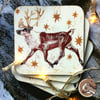 Christmas Caribou Coaster Set (4)