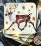 Christmas Caribou Coaster Set (4) - Image 1