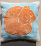 Handprinted Cat Lavender Bag - Image 1