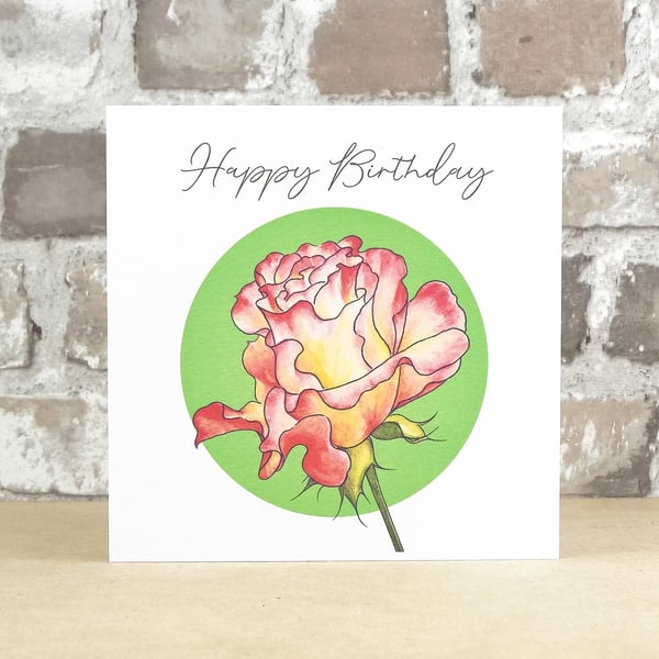 Birthday Card Rose