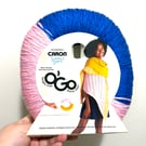 1 Pack x 141g CARON Simply Soft O'GO 100% Acrylic : Royal Blue - Soft Pink