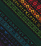 003 - Twisted Diagonal Rainbow Band Alphabet Sampler on Black - CS Pattern - Image 1