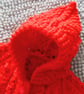 16" Red Aran Jacket with Hood - Image 8