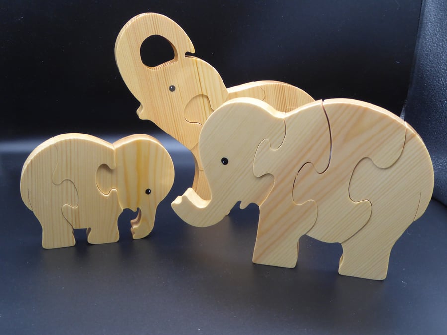 Set of 3 Elephant Puzzles