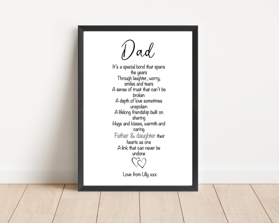 Personalised Daddy Print