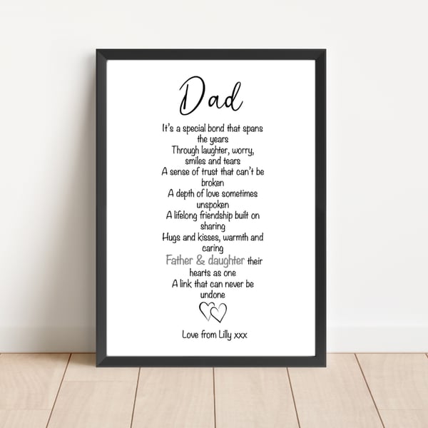 Personalised Daddy Print