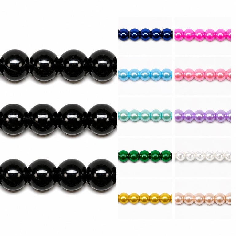 Imitation Pearl Glass Beads: 100pcs 8mm Round Faux Pearls- DIY Jewellery Making
