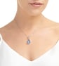 Sterling Silver Forget-Me-Not Teardrop Pendant Necklace - Image 6