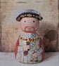 King Henry VIII Hand-painted wooden doll - Image 1