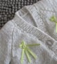 END OF LINE 12" Baby Girls Sparkle Cardigan and Hat Set (early Baby size)  - Image 5
