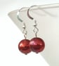 Red pearl earrings - Image 5