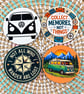 Travel Themed Coaster Set – Campervan, Travel Quotes & Adventure – Handmade x 4
