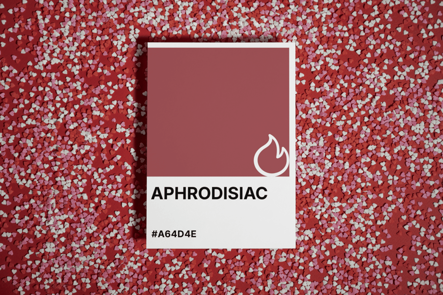 Valentines APHRODISIAC Greeting Card – Colour Swatch Series (A6, Blank Inside)