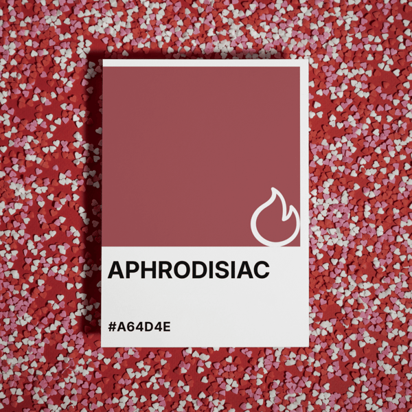 Valentines APHRODISIAC Greeting Card – Colour Swatch Series (A6, Blank Inside)