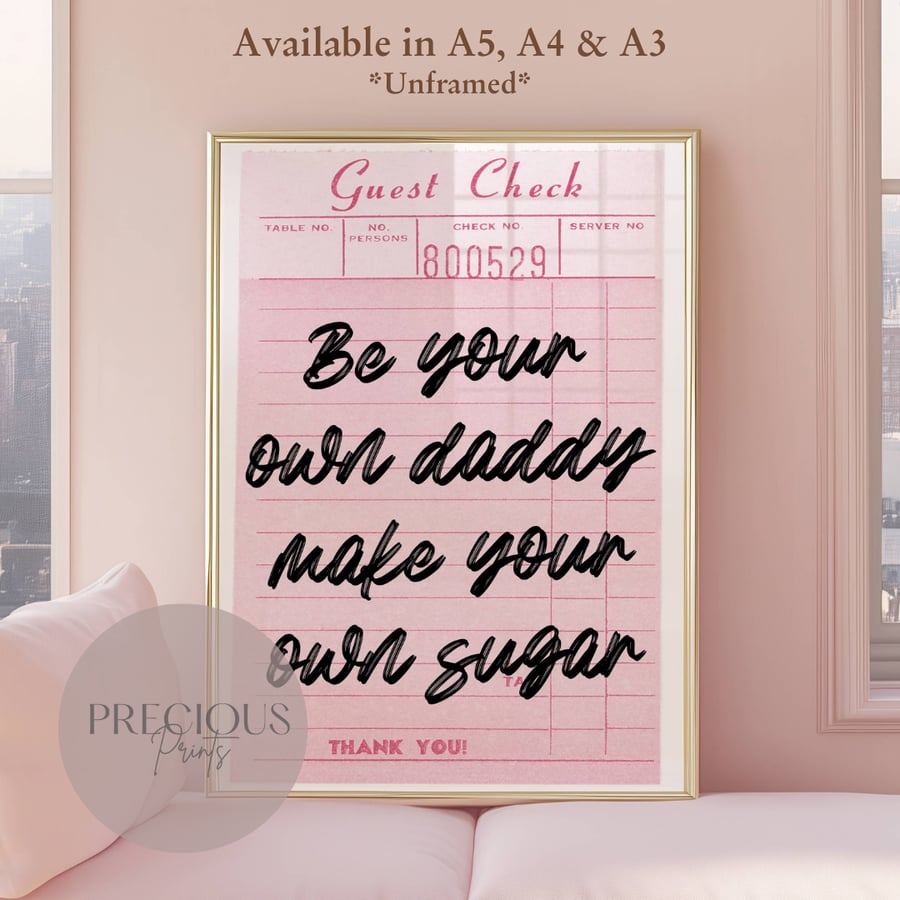 Preppy Feminist Poster Trendy Wall Art Newspaper Art print A5 A4 A3