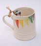 bunting mug, handpainted - Image 2