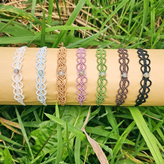 Adjustable Macramé Bracelet Anklet 