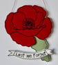 'Lest we Forget Poppy' - Hanging Decoration - Image 6