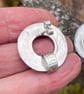 large circular sterling silver stud earrings - Image 8